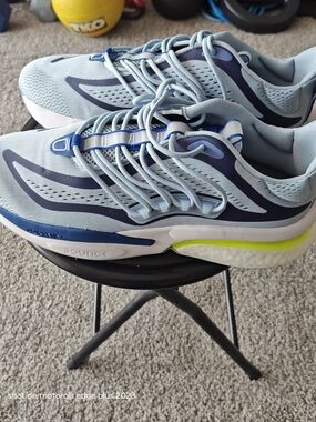 Adidas AlphaBoost V1 Shoes Running Athletic Light Blue Size 10.5